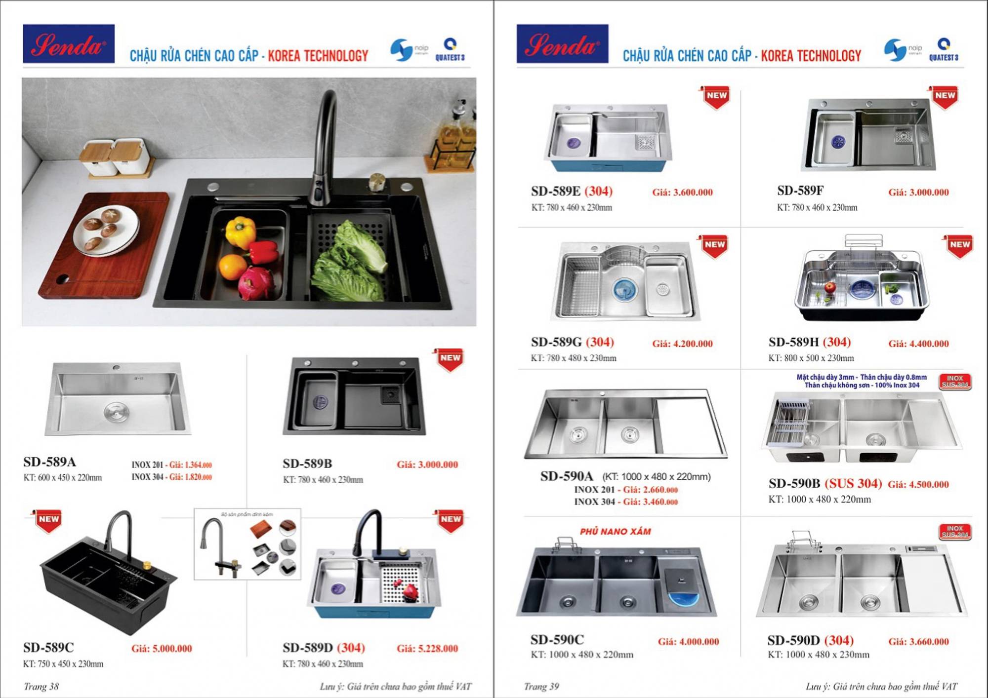 Thiết bị vệ sinh SENDA Catalogue và Bảng giá mới nhất 2024 /Page 20